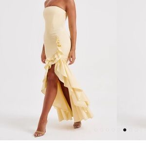 Babyboo Strapless Yellow Dress